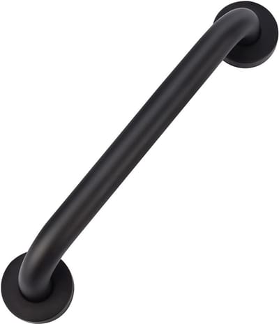 MDUG Badkamerhandgreep - Zwart - 30 cm antislip veiligheidshandgreep van roestvrij staal - Geschikt voor badkuipen, toiletten, keukens, slaapkamers en doucheruimtes - Wandmontage met verborgen schroeven