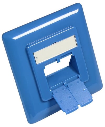 Wandcontactdoos afdekplaat / blauw