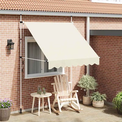 vidaXL - Luifel - handmatig - uittrekbaar - 200 - cm - crème