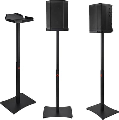 Verstelbare Speakerstandaard 25"-39" van Carbon Staal voor Draagbare Bluetooth Speakers, Tripod Basis voor Optimale Geluidsweergave