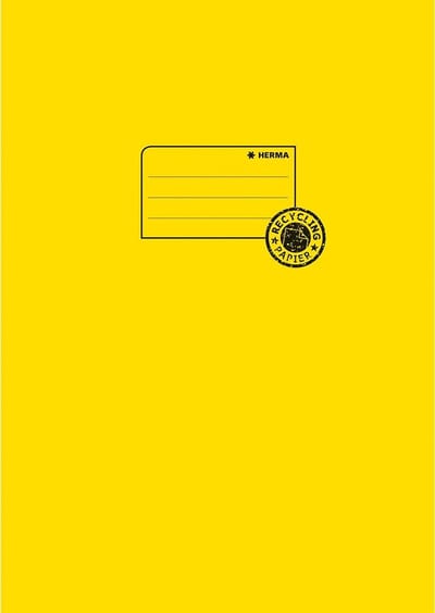 Exercise book cover paper A4 yellow 100% wastepaper - Yellow - Man/Woman - 210 mm - 297 mm - 1 pc(s)