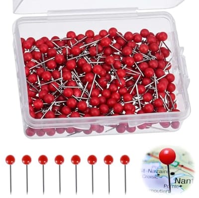 Rode prikbordnaalden 200 stuks - Ideaal voor kantoor en do-it-yourself projecten