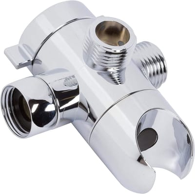 QTTVBTNA – 3-weg doucheschakelaar – Douchekop Adapter Klep Connector – T-stukaansluiting - universele douchearm omsteller G1/2 – montageset voor handdouche – badkamerkraan adapter voor douchekop en handdouche