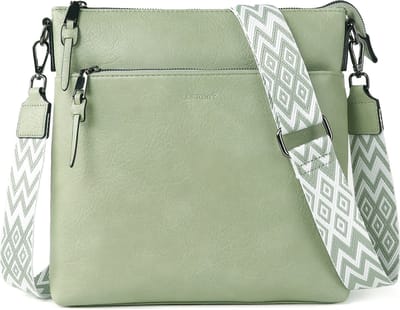 TAN.TOMI Schoudertas Dames – Crossbodytas – Middelgrote Schoudertas – Verstelbare & Afneembare Brede Band – Modieuze Crossbodytassen voor Dames - Lichtgroen