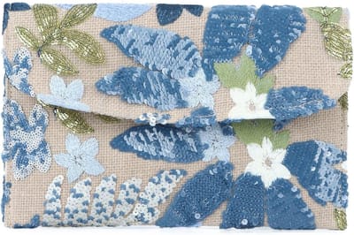 Zomerse Handtas voor Dames met Bloemenborduursel en Pailletten, Ideaal voor Avondjes en Bruiloften