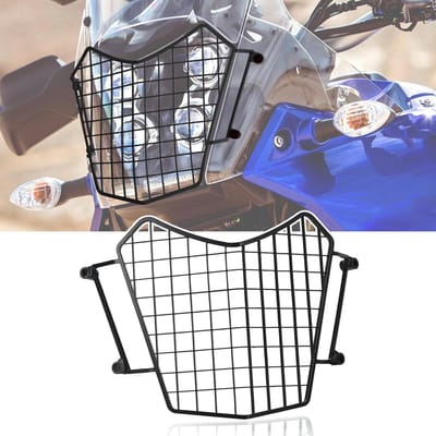 Beschermhoes voor koplampen - Headlight Grid Guard voor TENERE 700 WORLD RAID 2022-2023, Zwart, Bescherming, Duurzaamheid, Accessoire