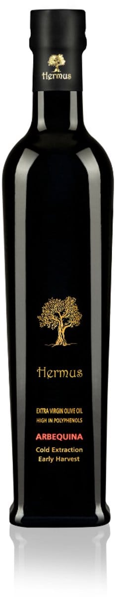 Hermus- Arbequina - Premium Turkse Olijfolie – Vroege Oogst 2025 | Fruitig & Zacht | Ultra Lage Zuurgraad <0,2% | Award Winning Olijfolie | 500 ml