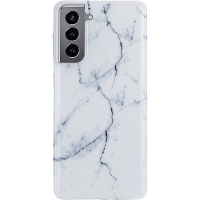 TwoTone Samsung Galaxy S21 Marble Style Luxe Backcover Wit
