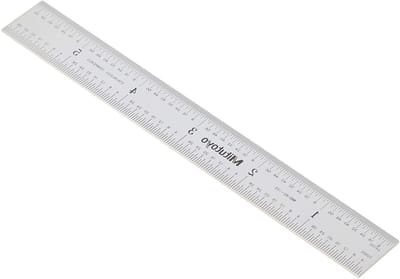 Stalen Liniaal - Meetlat Precisie - Nauwkeurig Meten - Dubbele Schaalverdeling - 150 mm - Zilver