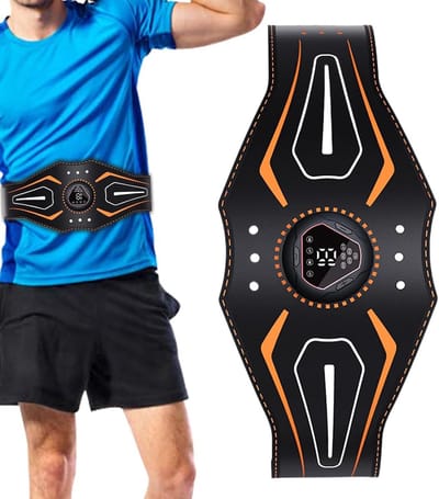 Buikspier Trainer - Fitness Riem - Spierversteviging Thuis - Intelligente Spierstimulatie - 118 cm - Zwart