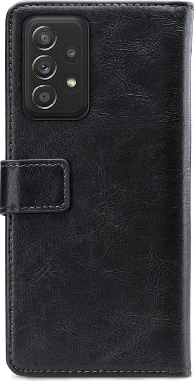 Samsung Galaxy A72 Bookcase hoesje - Mobilize - Effen Zwart - Kunstleer