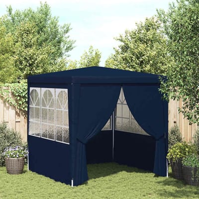 vidaXL - Partytent - met - zijwanden - professioneel - 90 - g/m² - 2,5x2,5 - m - blauw