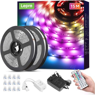 LED Strip 15 Meter - Met Afstandsbediening – Lichtstrip Met Kleurverandering – Zelfklevende Smart LED Light Strip – Met Appbediening – Muzieksynchronisatie – Sfeerverlichting - Energy Class A
