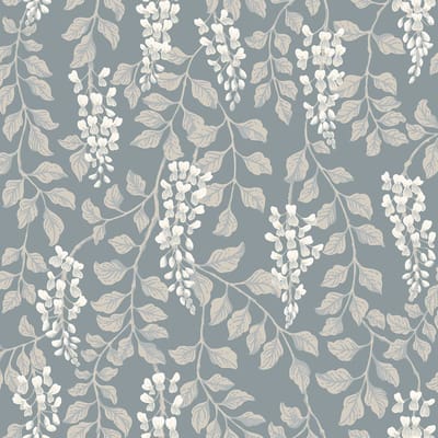 Boråstapeter Vliesbehang 5711 - Orangeri - Hotel Chique Blauw - 53cm x 10.05m