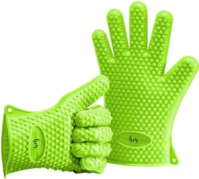 BRENZOOS- Ovenhandschoenen Hittebestendig - Siliconen Ovenwanten - Antislip - Set van 2 - Keuken/Grill - Makkelijk schoon te maken - Bakhandschoenen