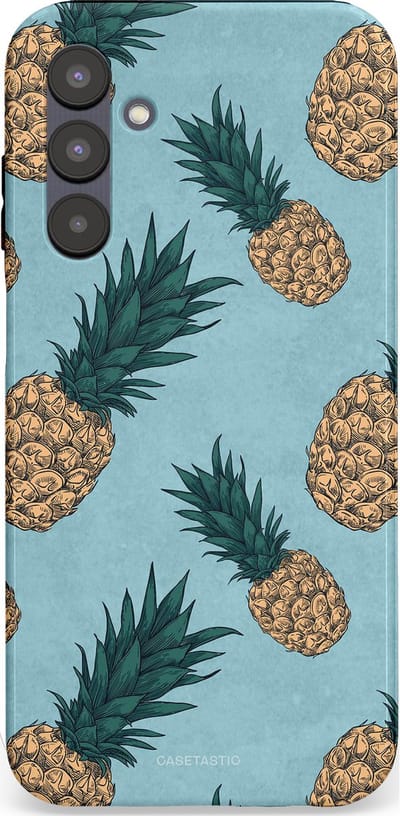 Casetastic Hoesje Geschikt voor Samsung A25 - Stijlvolle Beschermende Duo-layer Case - Tropische Ananas