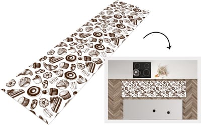 Keukenloper - Loper keuken - Brood - Patisserie - Vintage - Design - 200x50 cm - Keukenloper vinyl