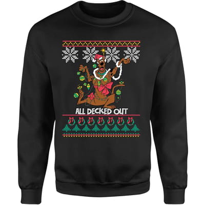 Scooby Doo All Decked Out Sweatshirt - Black - S