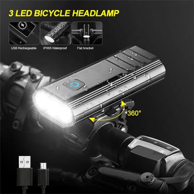 LED Fietsverlichting Set - 600 Lumen - Valbestendig - Fietslamp - Koplamp fiets - Fietslampjes - Fietslichten