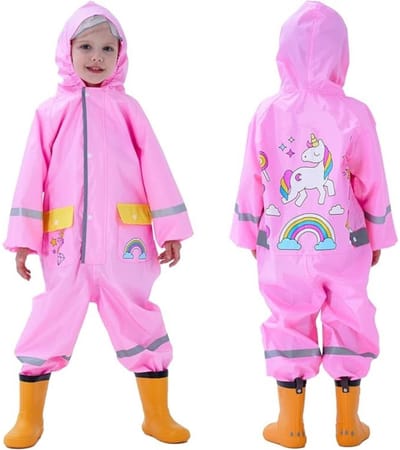 Famanu – Waterdicht kinderregenpak, ademende regenjas en poncho voor 1–8 jaar