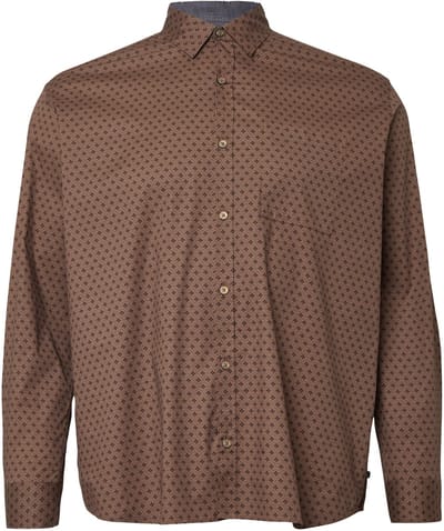 s.Oliver - male - Regular fit: shirt met all-over print en borstzakje