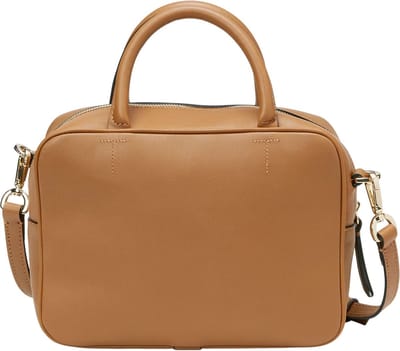 Marc O'Polo Leren Handtas Schoudertas Tejia Hand Bag True Camel Bruine