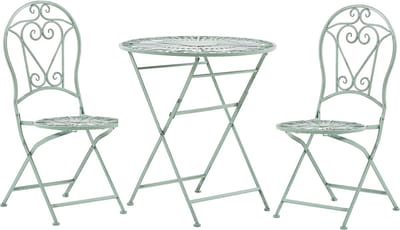 TRENTO - Bistroset voor 2 - Lichtgroen - Metaal