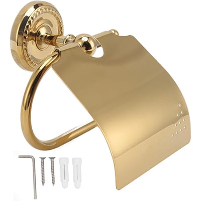 Papier Handdoekhouder Messing Roestvrij Staal Exquise Uitstraling Hoge Hardheid Wandmontage Tissue beige