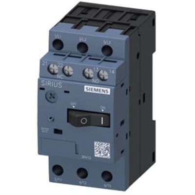 Siemens 3RV1011-1JA15 Vermogensschakelaar 1 stuk(s) Instelbereik (stroomsterkte): 7 - 10 A Schakelspanning (max.): 690 V/AC (b x h x d) 45 x 90 x 75