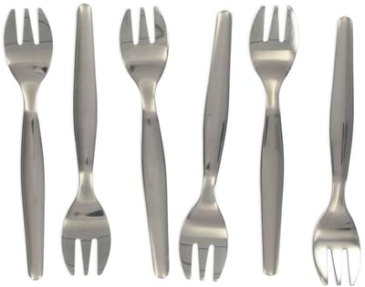 Set van 6 oestervorkjes 12,5 cm Fackelmann