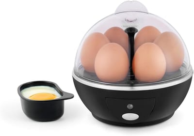 MMP® Eierkoker electrisch - Eierkoker - Eierkoker met timer - Zwart - ‎16xm x 16xm x 16cm