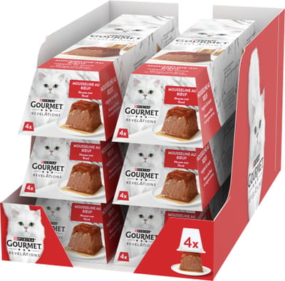 Gourmet Revelations Mousse - Kattenvoer Natvoer - Rund - 24 x 57 g