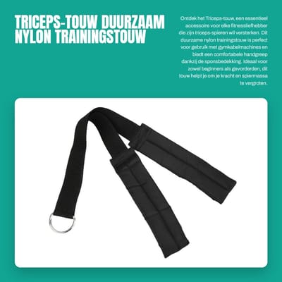 Dailygoods- Triceps-touw Duurzaam nylon - Handgreep met spons - Thuisgym - Spiertraining - Versterking grijpkracht - Slijtvast materiaal - Fitness Touw
