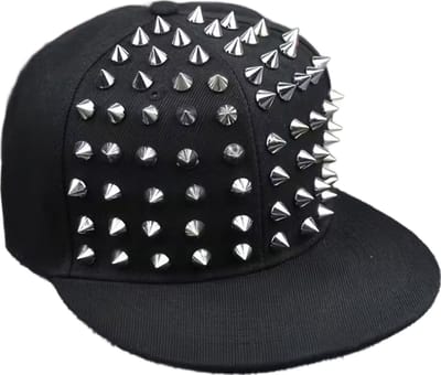 BamBella ® - Pet - zwart spikes - zonneklep zonnehoedje volwassenen hoed muts