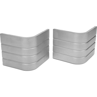 2 Stuks Dekhoekkap Zware Aluminium Hoogte 3 1/8in tot 3 3/16in Bovenkant 3 1/8in tot 3 3/16in voor 90 Graden Afgeronde Hoek