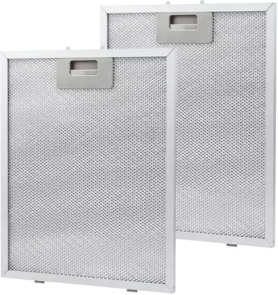 Dailygoody - 2 Stuks Metalen Vetfilters voor Afzuigkap - Universeel en Duurzaam - 320 x 260 mm - Geschikt voor Keukenafzuigkappen - Hoogwaardige Alumi