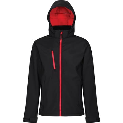Regatta Heren Venturer 3-laags membraan Soft Shell Jas (Zwart/Rood)