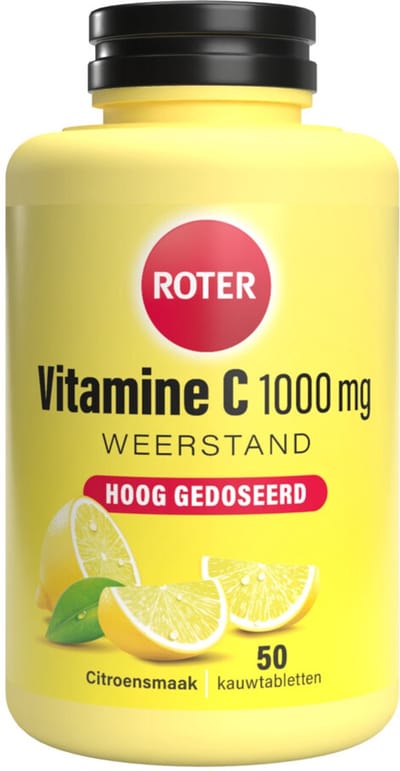 Roter Vitamine C 1000 mg Sterk Citroen - 4 x 50 kauwtabletten - Voordeelverpakking
