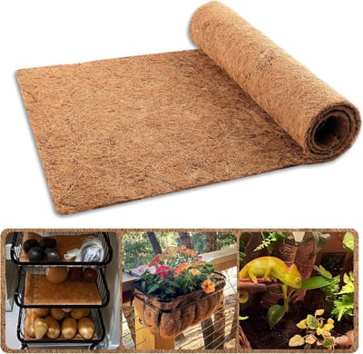 Kokosvezel Rol - Plantenvoering Bloemmand - Planten Verzorgen - Natuurlijk Biologisch Afbreekbaar - 40 x 105 cm - Bruin