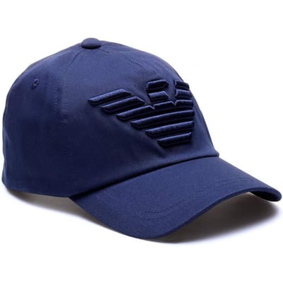 Emporio Armani opvallende marineblauwe honkbalpet blue