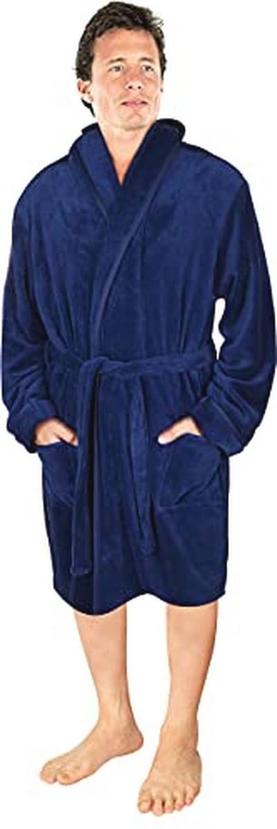 Luxe Heren Sjaal Kraag Kamerjas | Superzachte Fleece Badjas | Comfortabele Loungewear en Nachtkleding