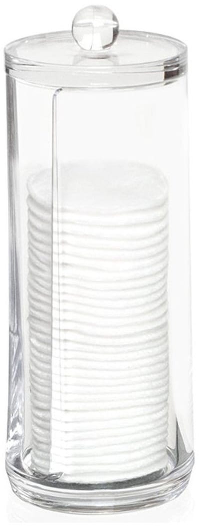 Orion - Cosmetische Wattenschijfjeshouder - Transparant - Praktisch - 7,5x20 cm