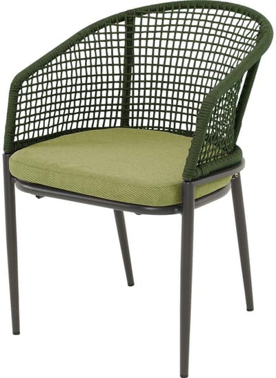 Lesli Living - Bistrostoel Kioto - Groen - 56x62x77cm - Set van 2