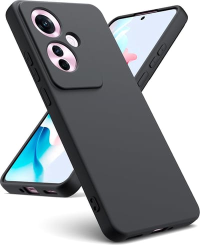 Casemania Hoesje Geschikt voor Oppo Reno 11F - Reno 11 F - Zwart - Liquid Siliconen Back Cover