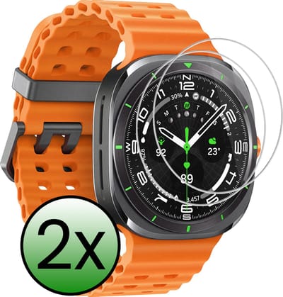 Screenprotector - 2 Stuks Geschikt voor Samsung Galaxy Watch Ultra - Extra Sterk - Tempered Glass - Gehard Glas - Beschermglas Screen Cover - Bescherm Protector voor Smartwatch