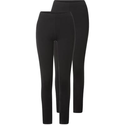 ESMARA Set van 2 dames leggings (Zwart, XS (32/34))
