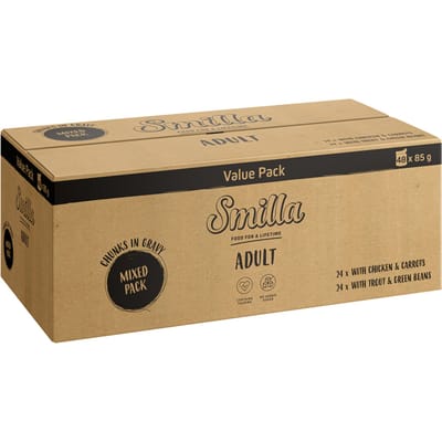 Smilla fresh zakjes Volwassen hapjes met groenten - JUMBOPACK Mixpakket (48 x 85 g)