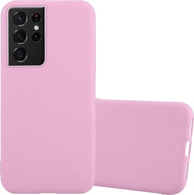 Cadorabo Hoesje geschikt voor Samsung Galaxy S21 ULTRA in CANDY ROZE - Beschermhoes gemaakt van flexibel TPU silicone Case Cover
