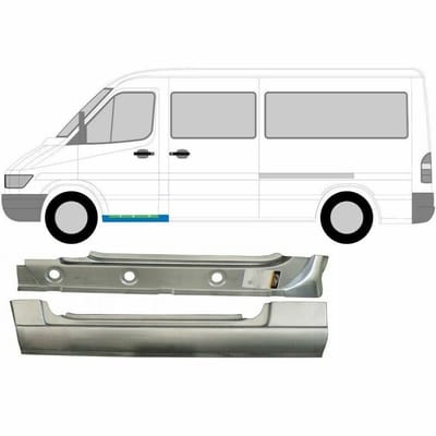 Binnen + buiten reparatiepaneel voor dorpel voor Mercedes Sprinter 1995-2006