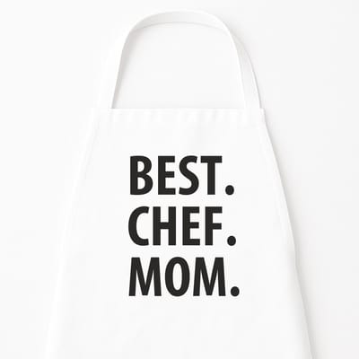 Keukenschort "Best Chef Mom" | Origineel Kerstcadeau voor Mama | Moederdag Cadeau